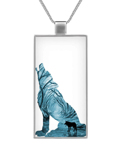 Wolf blue forest