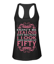 I look this good at fifty Women's Racerback Sport Tank