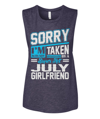 July girlfriend Women's Muscle Tank