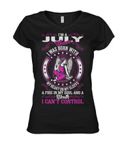 I'm a July woman Women's V-Neck