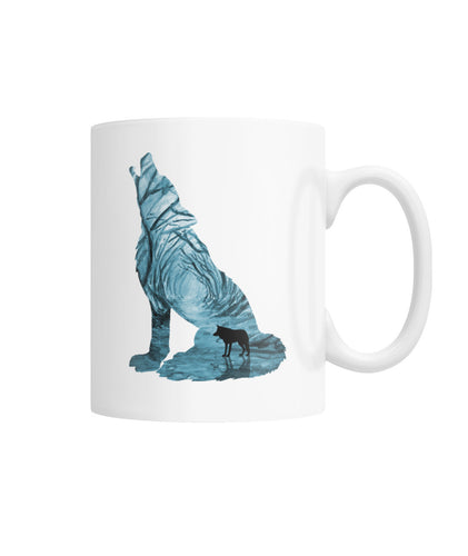 Wolf blue forest